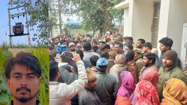 meerut-villagers-protest-with-body-outside-bhamori-power-house-after-youth-dies-from-broken-high-tension-wire
