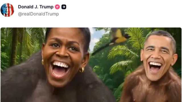 donald-trump-mocks-obama-his-wife-michelle-shares-video-depicting-as-monkeys-gets-backlash-will-be-seen-as-stain-on-history
