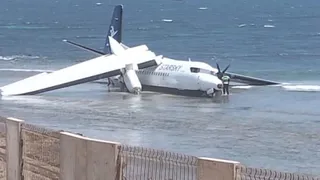 Somalia Plane Crash: Passenger Aircraft Crashes Into Indian Ocean Moments After Takeoff | VIDEO