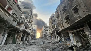Tragic: Gaza Father Digging Rubles For 2 Years For His Family's Bones; Belives He Found Remains Of His 'Unborn Baby'