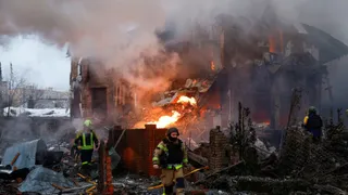 Russia Strikes Ukraine With Missile And Drone Barrage Leaving 1 Dead In Kyiv Suburbs