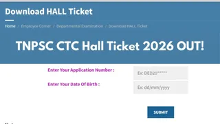 TNPSC CTC Hall Ticket 2026 Out: Download Combined Technical Services Hall Ticket At tnpsc.gov.in; Direct Link Here