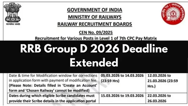 rrb-group-d-2026-exam-railway-boards-extends-registration-deadline-for-21997-railway-group-d-posts-apply-at-rrbapplygovin-direct-link-here