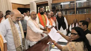 Nitish Kumar, Nitin Nabin File Rajya Sabha Nominations Amid Bihar Leadership Shake Up