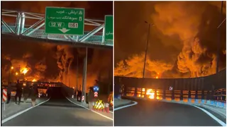 Tehran Sky Turns Inferno After Israel Hits Oil Depots; Iran Warns of Toxic Fumes, 'Dangerours' Acid Rain | Watch