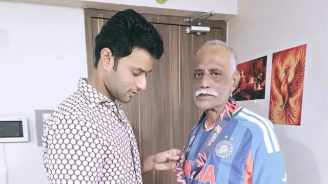india-national-cricket-team-vs-new-zealand-national-cricket-team-match-scorecard-my-real-hero-shivam-dube-presents-t20-world-cup-medal-to-his-father-watch