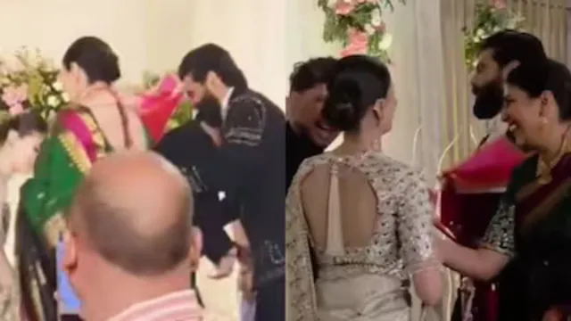 kuldeepvanshika-wedding-kuldeep-yadav-touches-ravindra-jadeja-and-rivabas-feet-in-heartwarming-moment-watch