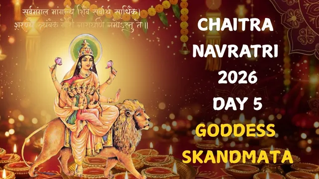 chaitra-navratri-2026-day-5-colour-shubh-muhurat-puja-vidhi-mantra-bhog-and-aarti-of-goddess-skandmata