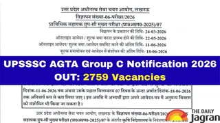 UPSSSC AGTA Notification 2026 Out: Registration For Group C Technical Assistant 2759 Posts Starts From May 22 At upsssc.gov.in; Details