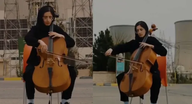 us-iran-war-iranian-woman-plays-cello-at-damavand-power-plant-amid-us-strike-threat-video