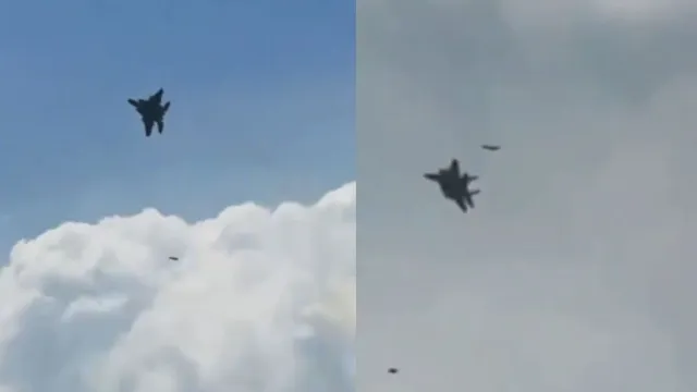 us-f15-fighter-jet-struggles-to-intercept-iranian-shahed-drones-dramatic-chase-over-iraqi-sky-captured-in-video-watch