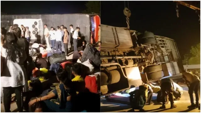 yamuna-expressway-accident-doubledecker-bus-from-noida-to-darbhanga-overturns-near-mathura-40-passengers-injured