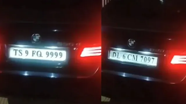 delhi-or-telangana-hyderabad-police-nabs-drunk-doctor-in-bmw-finds-out-car-has-two-number-plates