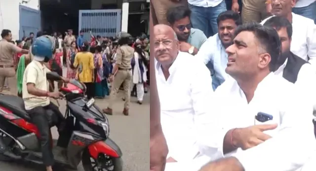 noida-workers-protest-erupts-again-over-salary-hike-sp-leaders-stopped-on-dnd-video