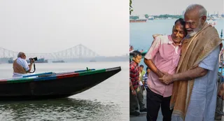PM Modi Takes Boat Ride On Hooghly River, Connects With Locals During Bengal Visit | WATCH