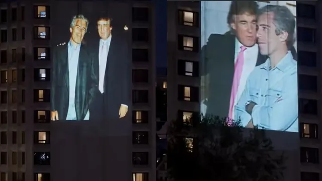 trump-epstein-images-projected-on-washington-dc-building-ahead-of-white-house-correspondents-dinner-watch