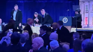 VIDEO: Moment Trump, Melania Hide Under Table As Shots Fired At White House Correspondents' Dinner