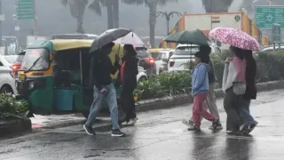 Delhi Hit By Hailstorm; Rain And Strong Winds Cool Noida, Ghaziabad After Scorching Heat