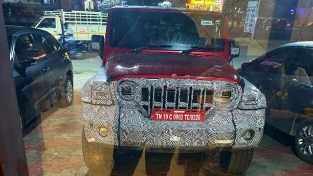2026-mahindra-thar-3door-facelift-spied-again-check-expected-engine-and-feature-details