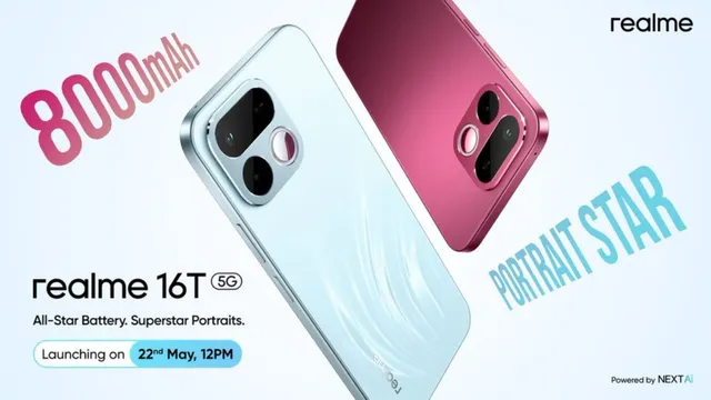 realme-16t-5g-india-launch-set-for-may-22-with-massive-8000mah-titan-battery-and-more-what-to-expect