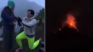 Watch | Man Proposes In Guatemala As Volcano Erupts; Internet Says, 'Legendary Cutscene Unlocked'