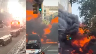 manhattan-sky-fills-with-smoke-as-vehicle-explodes-into-fireball-near-new-yorks-iconic-charging-bull-statue-video