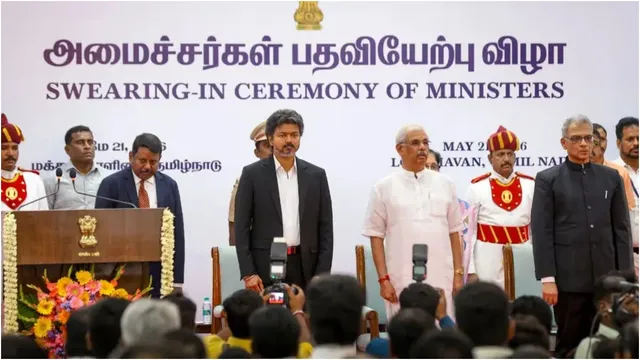 tamil-anthem-row-rekindled-at-cabinet-swearingin-cpim-says-cm-vijay-favours-same-sequence-at-governorattended-events