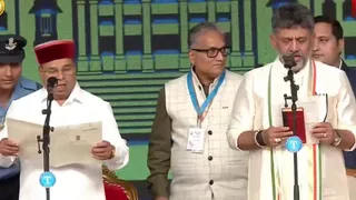 DK Shivakumar's Swearing-In Sees Brief Mix-Up: State Anthem Played Before Vande Mataram, Officials Avert Protocol Breach