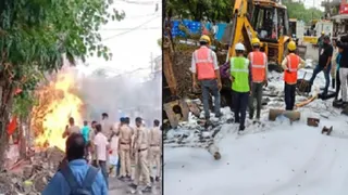 Indore: 3 Injured After Gas Pipeline Explosion During Digging For Borewell; Company Warns Of FIR | Video