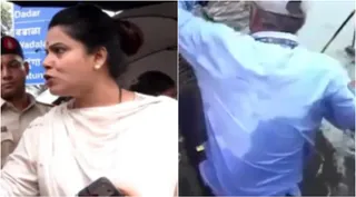 Mumbai Mayor Ritu Tawde Inspects Monsoon Readiness, Sanitation Worker Falls Into Open Drain In Front Of Her; Video