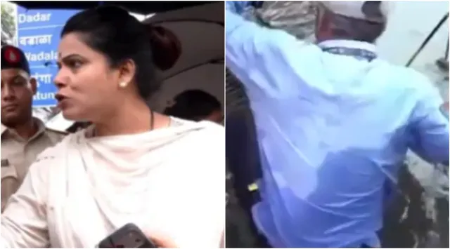 mumbai-mayor-ritu-tawade-assesses-monsoon-readiness-sanitation-worker-falls-into-open-drain-in-front-of-her-video