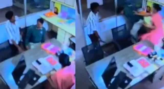 Maharashtra Student Stabs Teacher Over Minor Dispute At Chhatrapati Sambhajinagar School; CCTV Captures Attack | Video