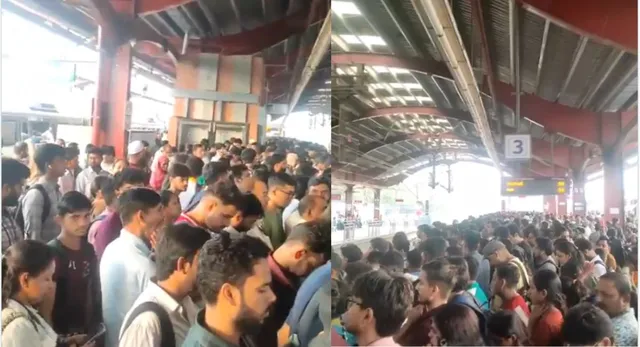 delhi-metro-blue-line-disrupted-between-anand-vihar-and-vaishali-hundreds-stranded-during-peak-hours-watch