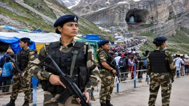 amarnath-yatra-2026-women-crpf-take-charge-at-nunwan-base-camp-to-frisk-female-devotees-guide-first-time-pilgrims