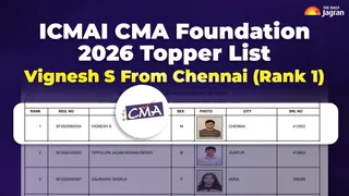 ICMAI CMA Foundation Topper List 2026: Vignesh S From Chennai Secures Rank 1; Check Complete Merit List Here