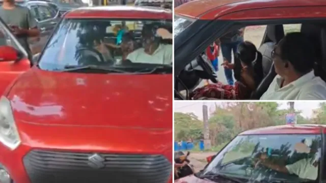 telangana-cops-bizarre-defence-after-letting-6-year-old-granddaughter-drive-car-on-highway