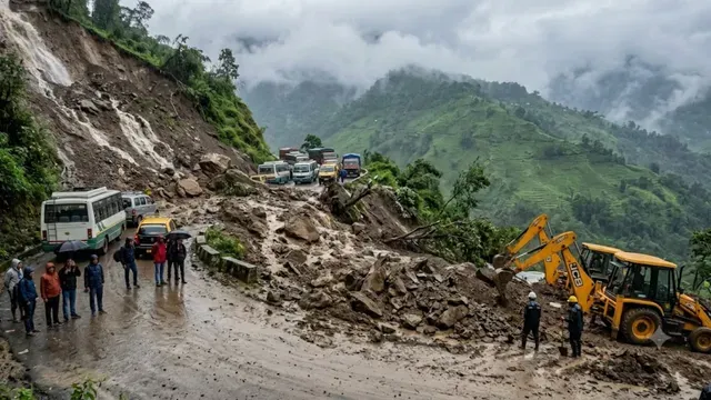 heavy-rains-cause-massive-landslide-on-nh10-in-sikkim-road-blocked-several-vehicles-stranded