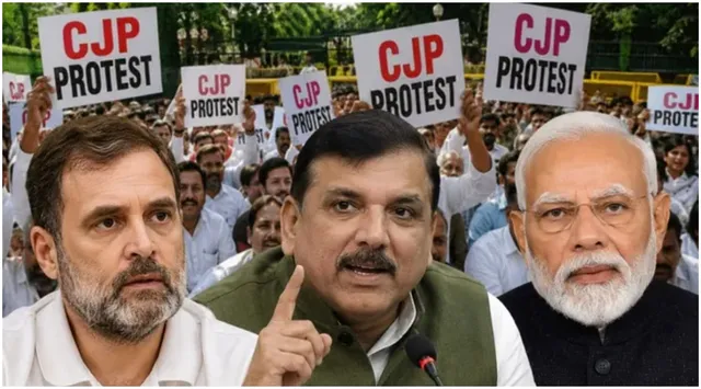 congress-vs-aam-aadmi-party-over-rahul-gandhi-sit-in-pm-residence-to-weaken-cjp-alleges-modi-rahul-collusion