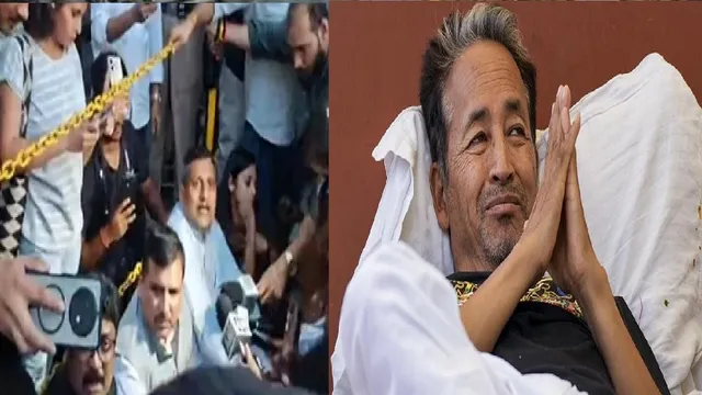 why-bjp-mps-were-allowed-oppn-mps-stopped-from-meeting-sonam-wangchuk-stage-sitin-outside-medanta-hospital