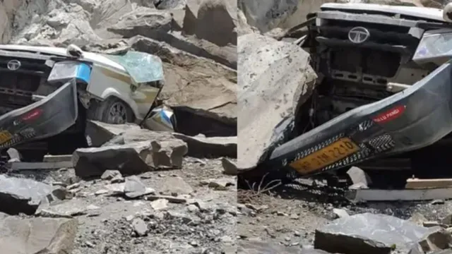 himachal-pradesh-landslide-13-feared-trapped-mountain-rocks-fall-on-vehicle-in-lahaul-spiti-rescue-operations-underway-latest-updates-death-toll