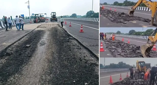 lucknow-kanpur-expressway-caves-in-within-14-days-of-inauguration-two-sections-damaged-in-unnao