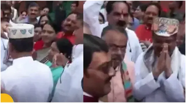 dharmendra-pradhan-reaches-parliament-for-first-time-after-resignation-bjp-mps-greet-him-with-zindabad-slogans
