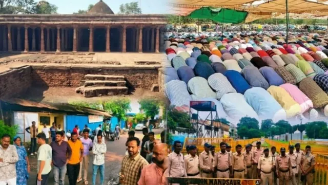 bhojshala-row-muslims-offer-friday-prayers-on-nearby-dargah-land-after-supreme-court-interim-order-locals-raise-objections