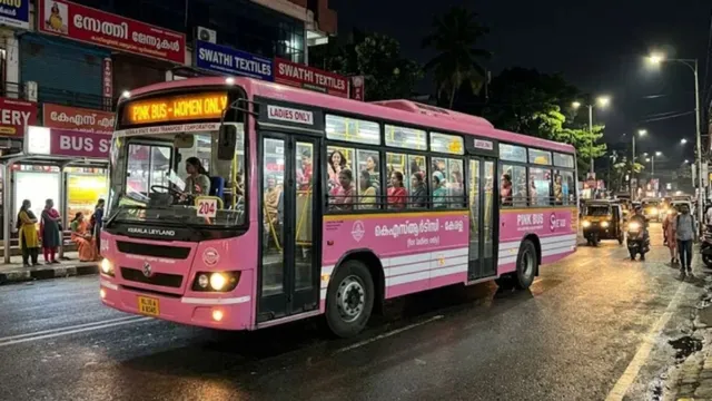 kerala-introduces-pink-bus-service-for-women-in-thiruvananthapuram-check-route-and-timings