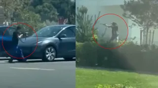 Watch: Mystery Man With Handgun Confronts Idaho Shooter With Rifle; Internet Hails Him As A 'Real Hero'
