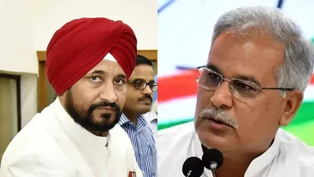 punjab-congress-rift-slogans-scuffles-in-bhupesh-baghel-presence-channi-camp-demands-amarinder-singh-raja-warring-exit