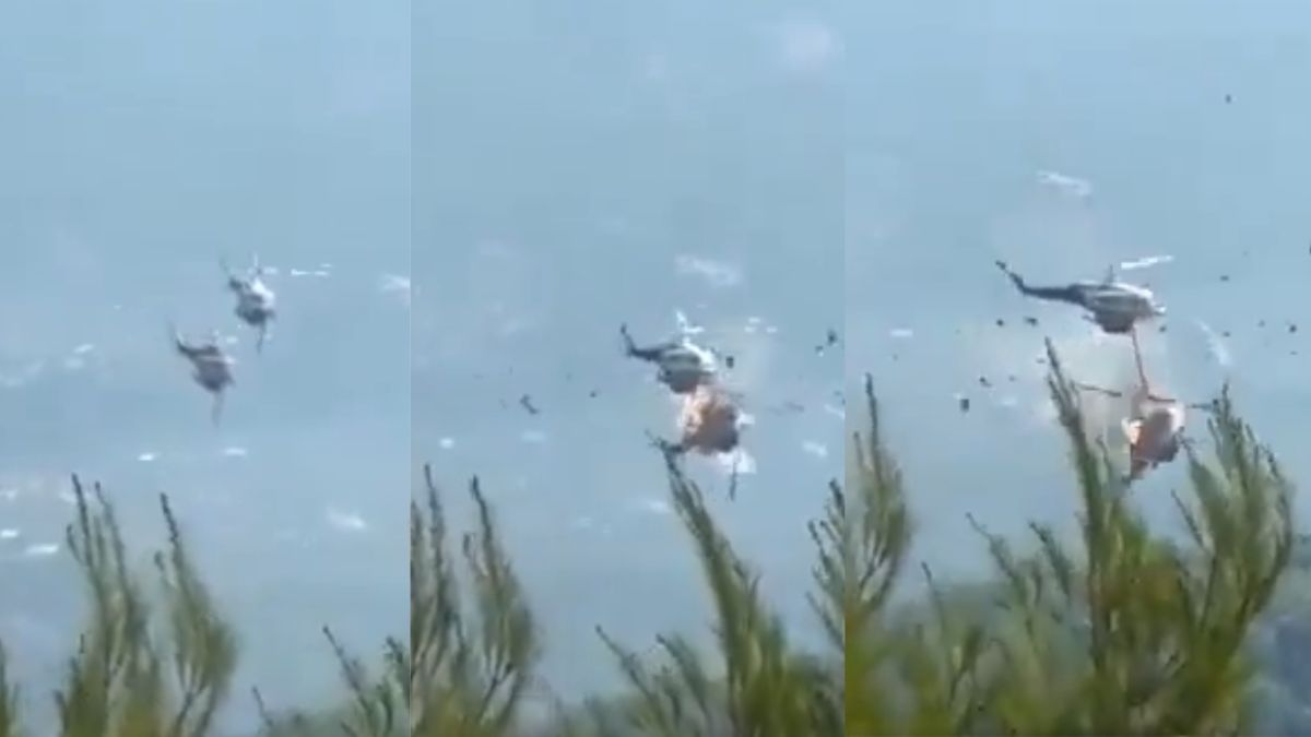 Tragic Mid-Air Crash: Two Firefighting Helicopters Collide While Battling Greece Wildfire | WATCH