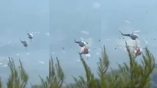 Tragic Mid-Air Crash: Two Firefighting Helicopters Collide While Battling Greece Wildfire | WATCH
