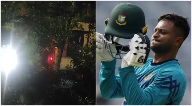 shakib-al-hasans-bangladesh-cricketer-house-targeted-in-arson-attack-hours-after-he-joined-sheikh-hasinas-presser
