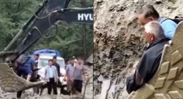 uttarakhand-monsoon-crisis-villagers-cross-landslide-hit-road-using-excavator-bucket-video-goes-viral-watch